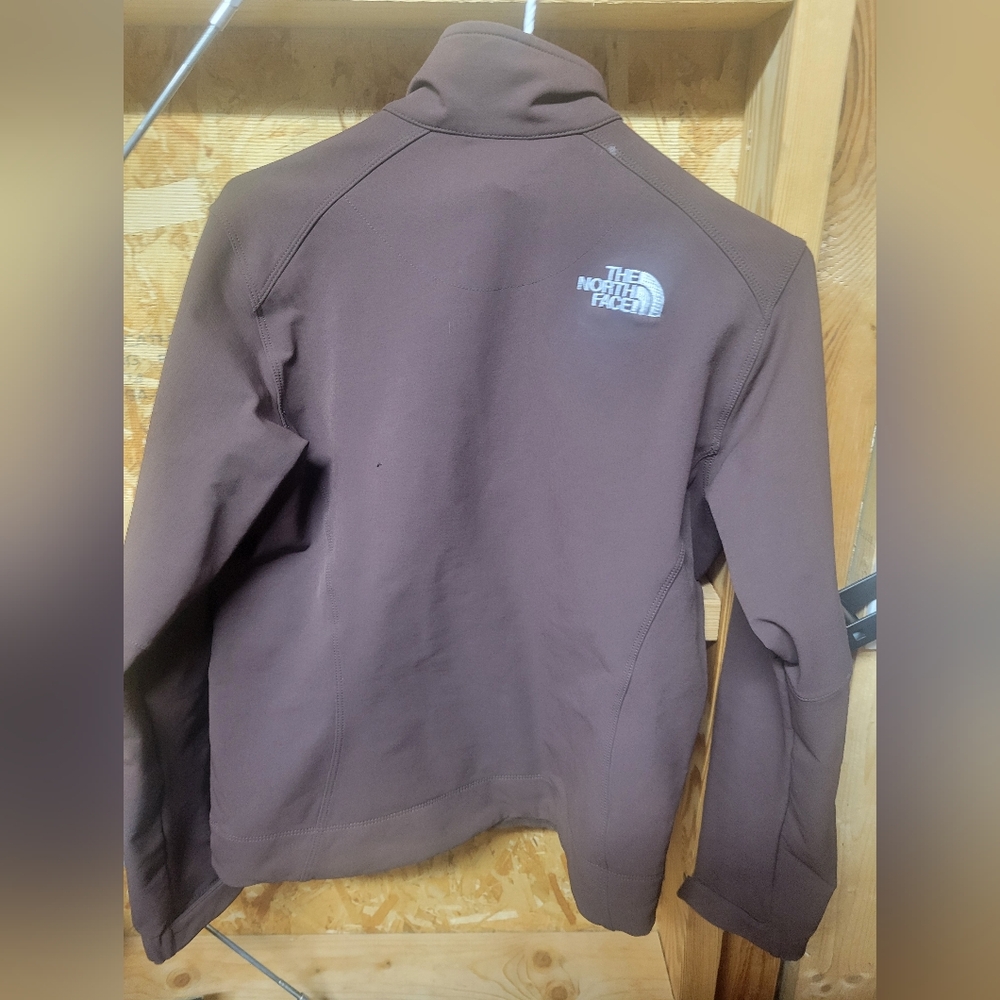 The North‎ Face Chocolate Brown Zip-Up Shell Jacket Womans Size Small - Picture 6 of 8